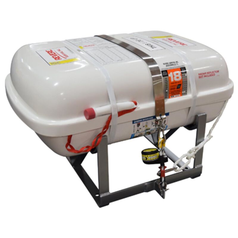 Revere Liferaft USCG/Solas, 8 Prs, Low Profile Canister (A), W/Hru And Cradle