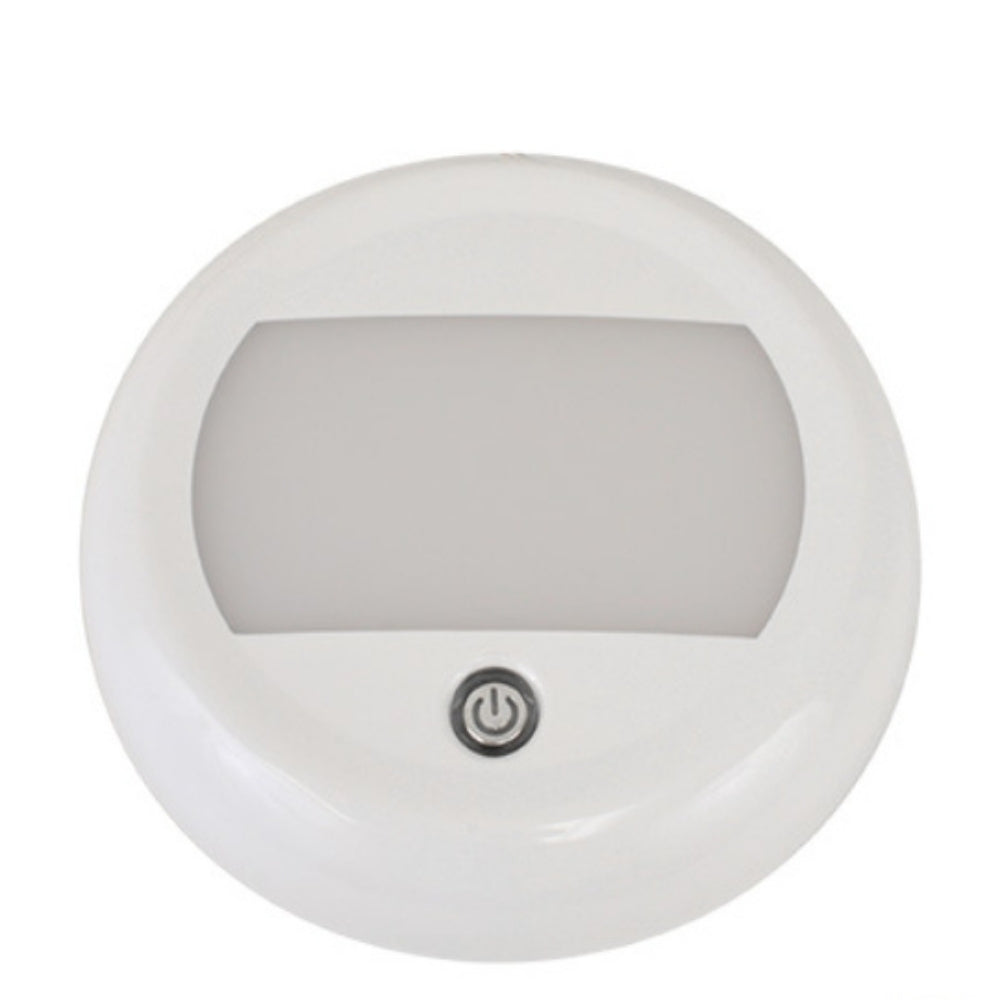 Scandvik Dome Lights  - Surface Mount 5 1/8 in O.D. - Plastic - Warm white - LED - with Switch