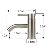 Scandvik Basin Mixer / Nordic - Stainless Steel, Brushed Finish (74103)
