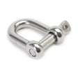 Selden D-shackle in Forged Stainless 316 Steel, M6x12x21 mm, Captive Pin