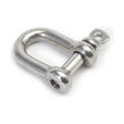 Selden D-shackle in Forged Stainless 316 Steel, M4x8x15 mm