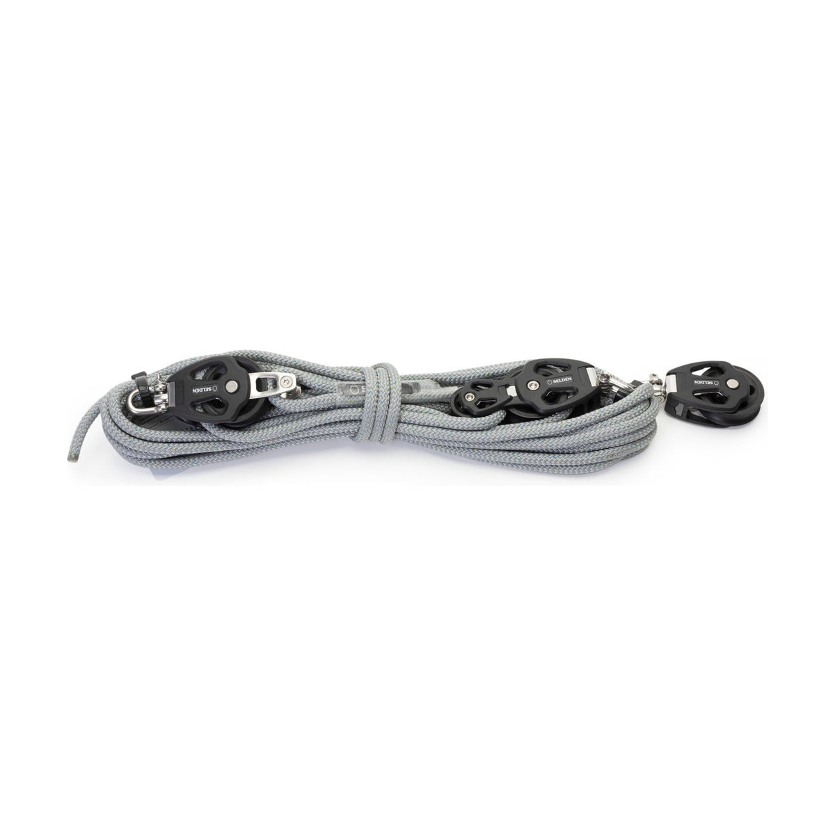 Selden 4:1 Tackle with ø8mm / 10m Line and No Cam - 50 mm Plain Bearing Blocks
