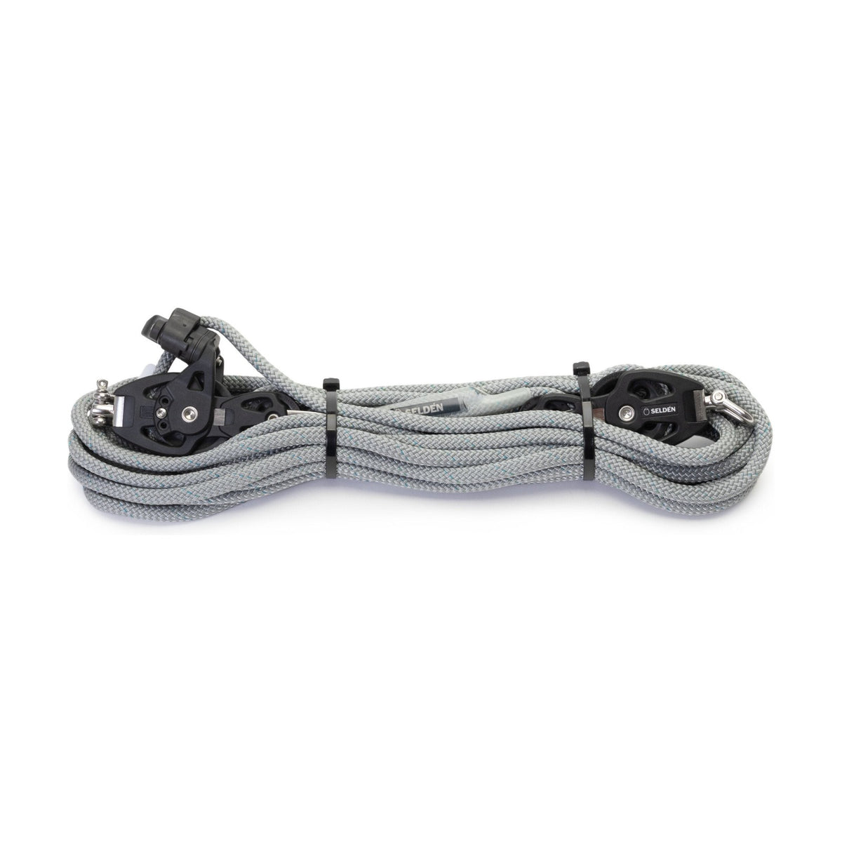 Selden 4:1 Tackle with ø10mm / 12m Line and Cam - 60 mm Plain Bearing Blocks