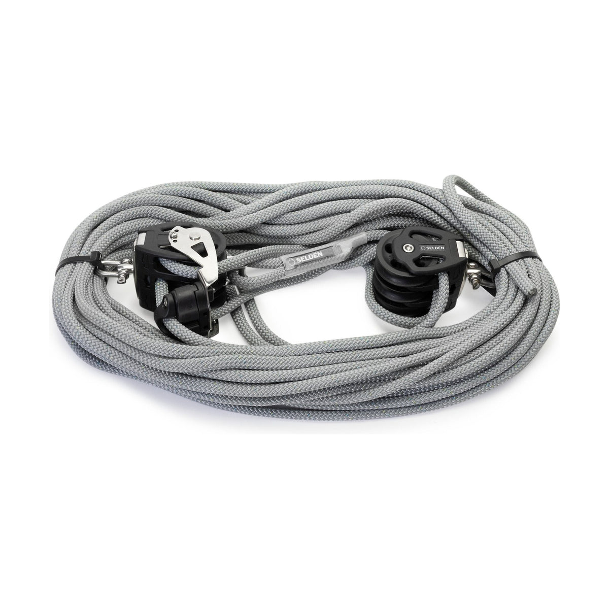 Selden 6:1 Tackle with ø10mm / 30m Line and Cam - 60 mm Plain Bearing Blocks