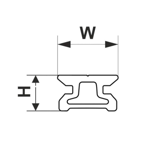 Selden Track System 42 Track Pinstop - Length: 4.9 ft (1.5 m) (444-002-03)