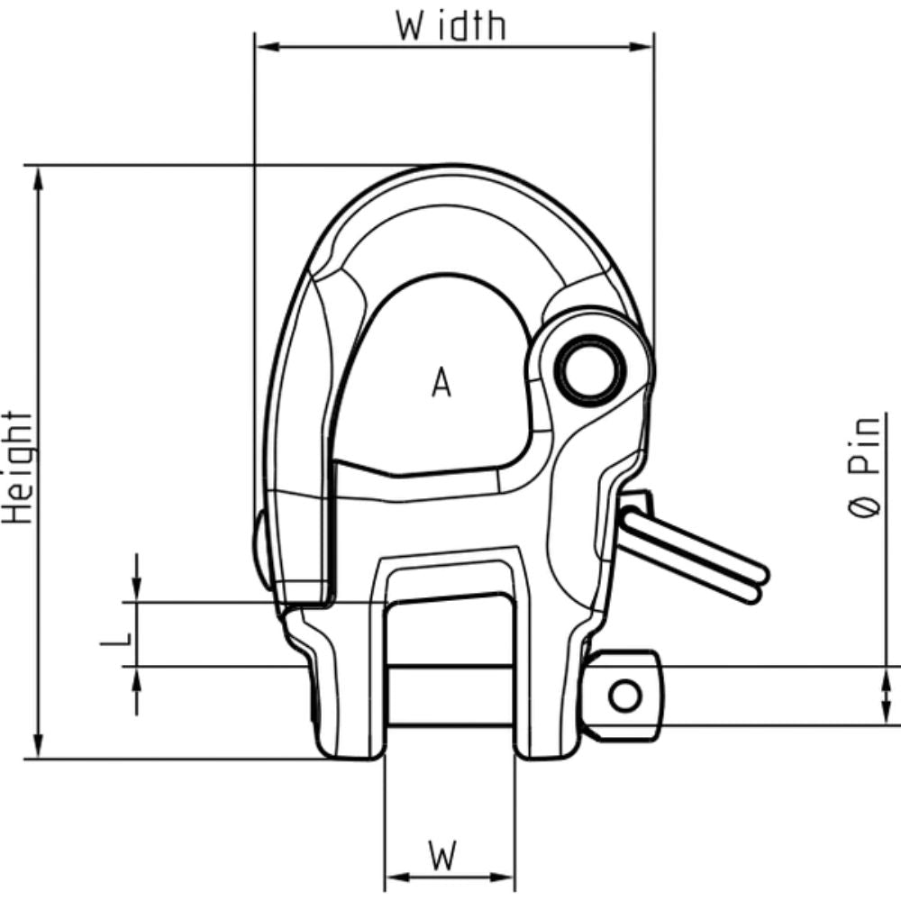 Selden Snap Shackle - Pin Dia: 3/16 in (5.0 mm) (405-040-01R)