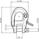 Selden Snap Shackle - Pin Dia: 3/16 in (5.0 mm) (405-040-01R)