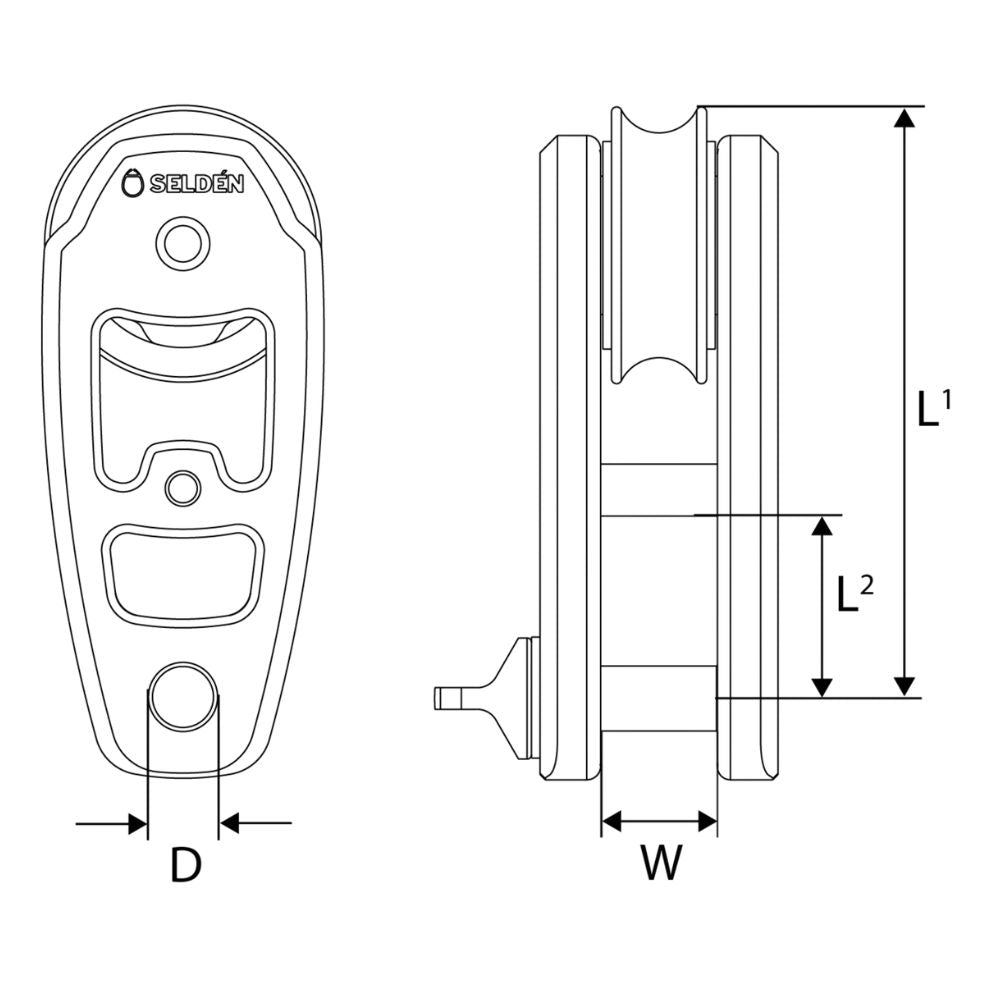 Selden 40 High Load Block (Halyard) (404-501-01R)