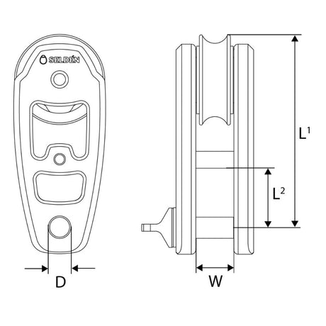 Selden 40 High Load Block (Halyard) (404-501-01R)