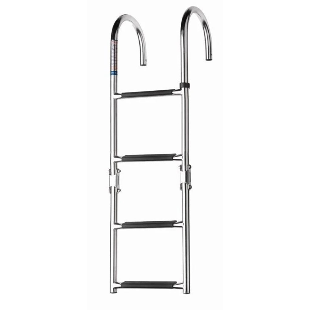 Vetus Folding stainless steel (AISI 316) boarding ladder, deck mounted, 4 steps, unfolded length 920 mm
