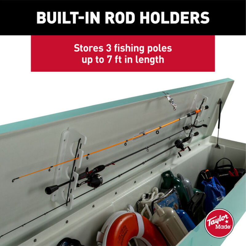 Taylor Made Stow 'N Go Dock Box W/3 Rod 24" X 95" X 22" White