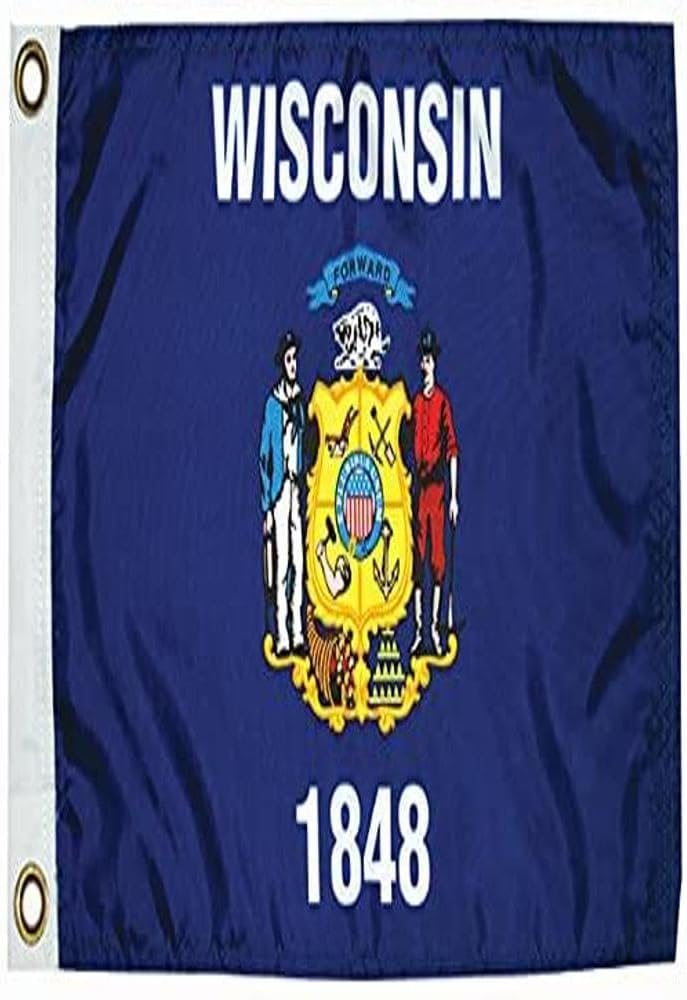Taylor Made Wisconsin  Flag 12X18