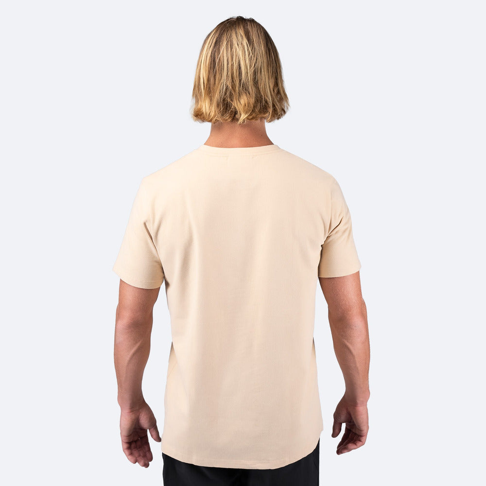Mens Zhik Logo Cotton T-Shirt - Sand - 2