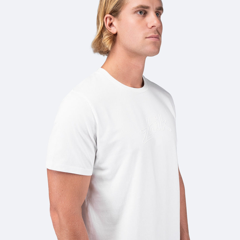 Mens Zhik Logo Cotton T-Shirt - White - 4