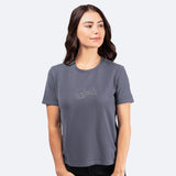 Womens Zhik Logo Cotton T-Shirt - Navy Grey