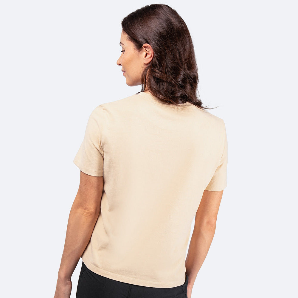 Womens Zhik Logo Cotton T-Shirt - Sand - 2