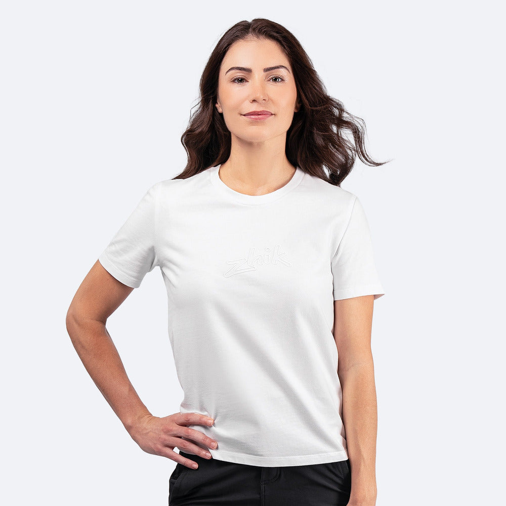 Womens Zhik Logo Cotton T-Shirt - White