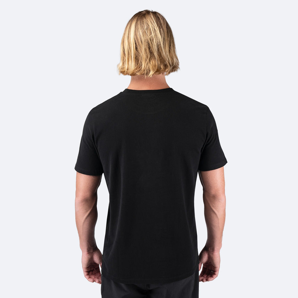 Mens Zhik Block Logo Cotton T-Shirt - Black - 3