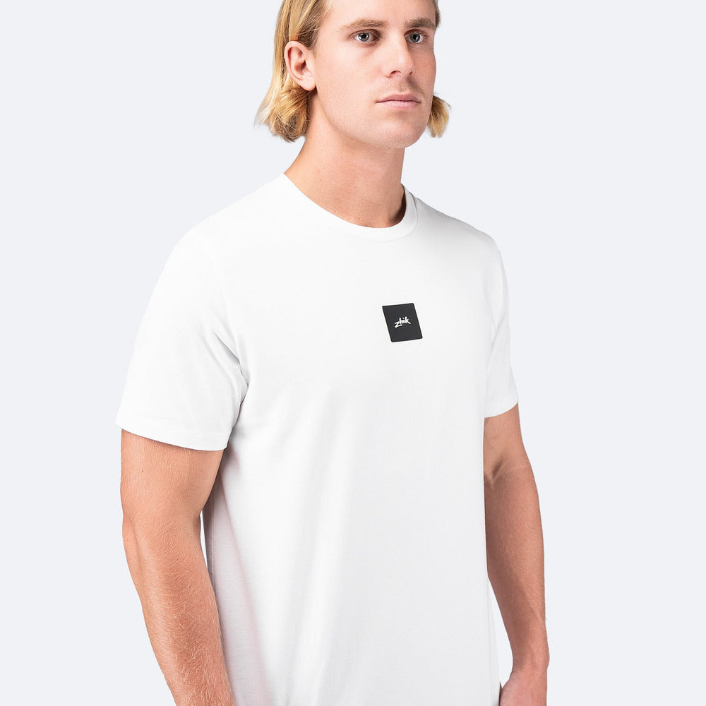 Mens Zhik Block Logo Cotton T-Shirt - White - 3