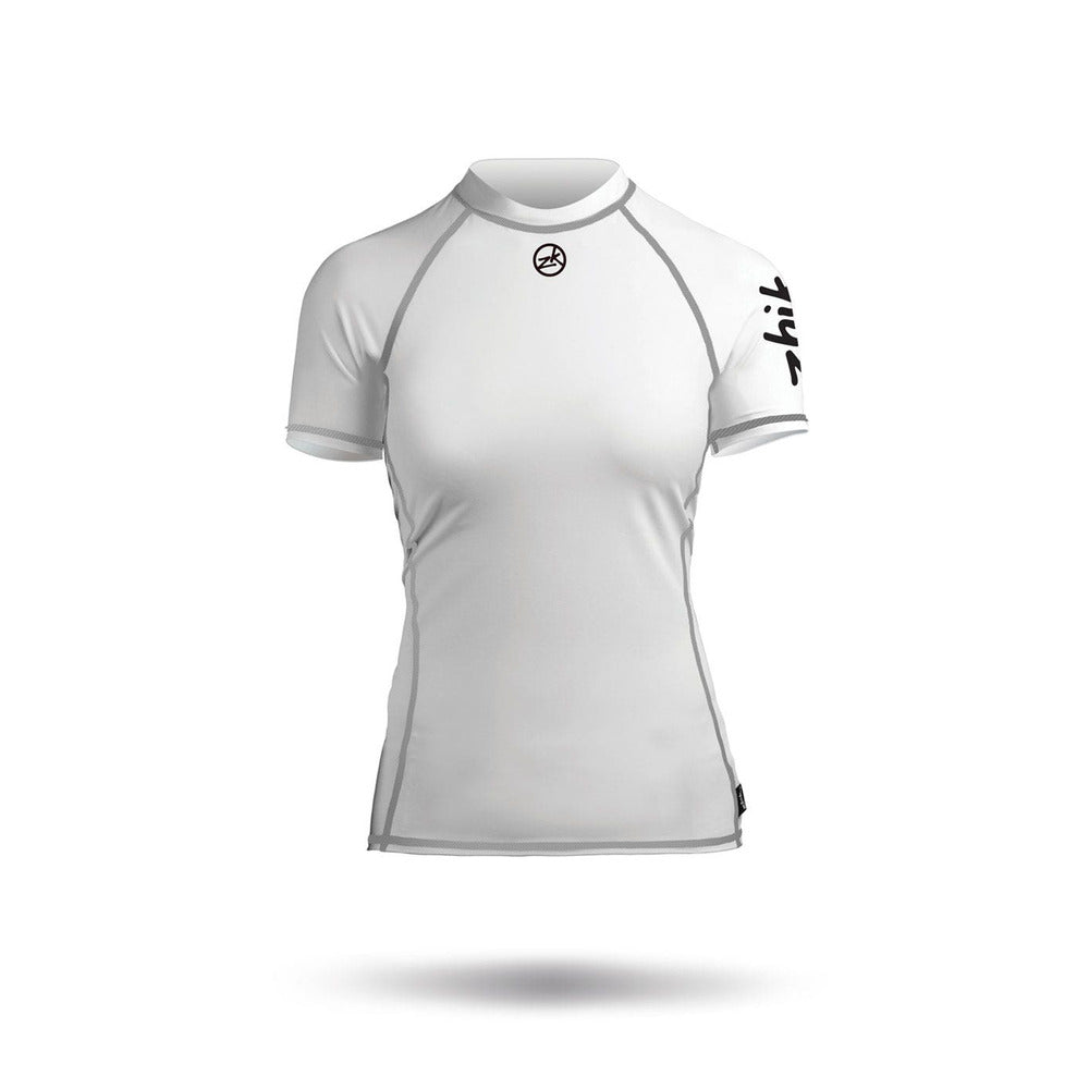 Zhik Short Sleeve Spandex Top - Women (White)