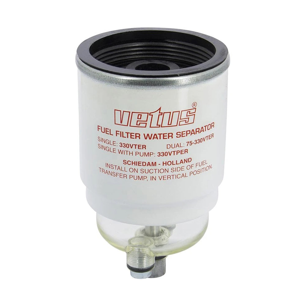 Vetus Replacement fuel filter element CE/ABYC, 30 micron, max 190 l/h (50 gph) - red