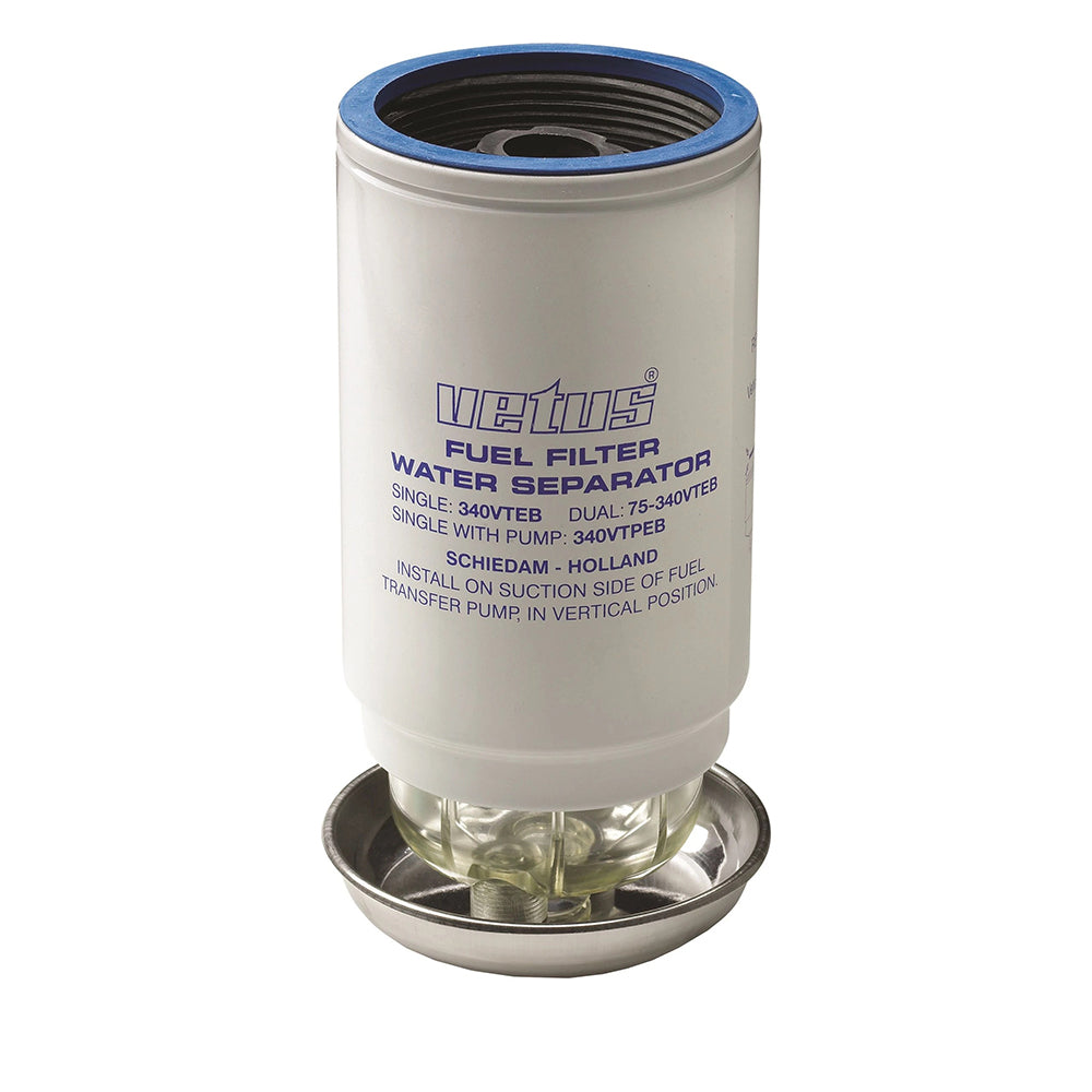 Vetus Replacement fuel filter element CE/ABYC, 10 micron, max 460 l/h (102 gph) - blue