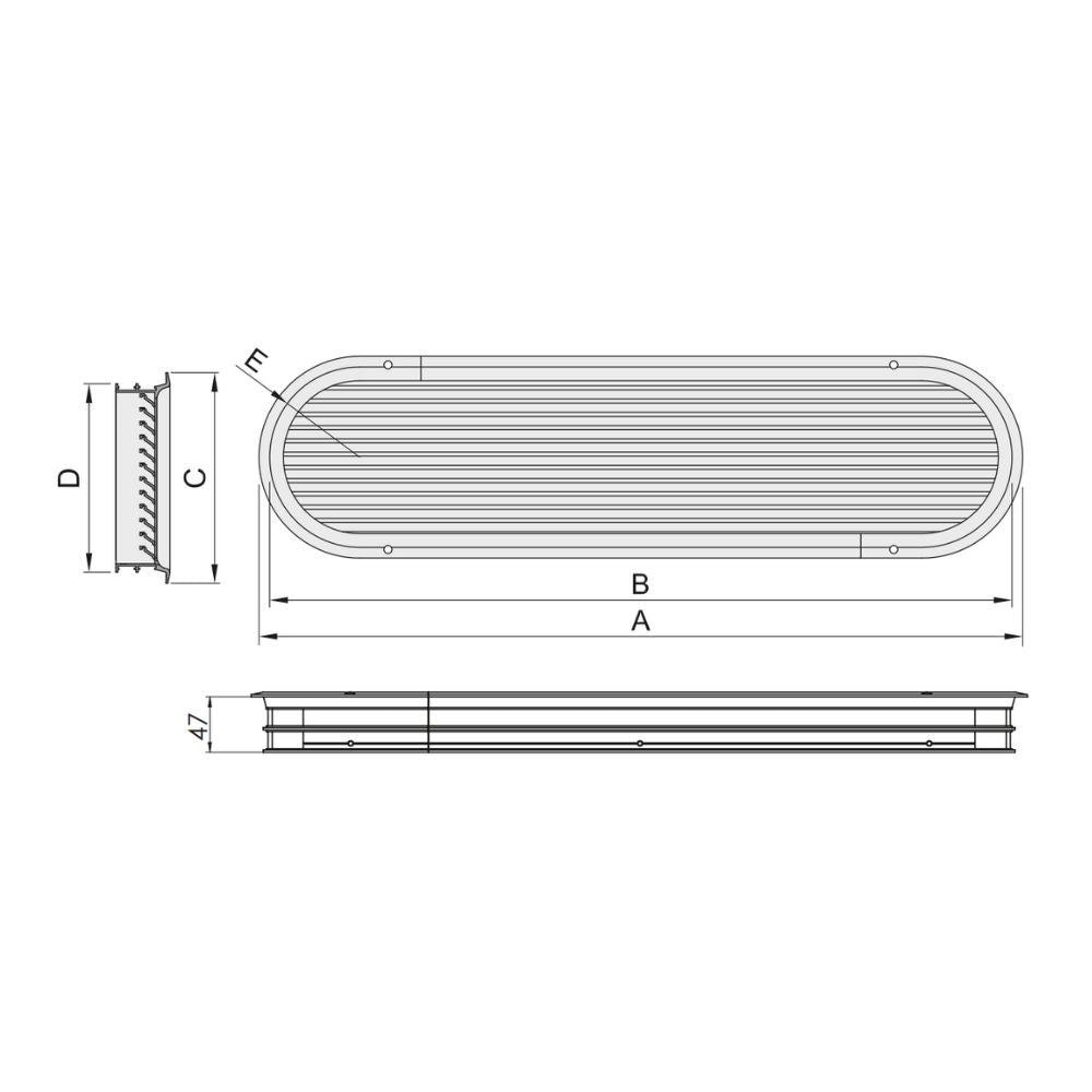 Vetus Louvered Air Suction Vent Type ASV 150_Additional1
