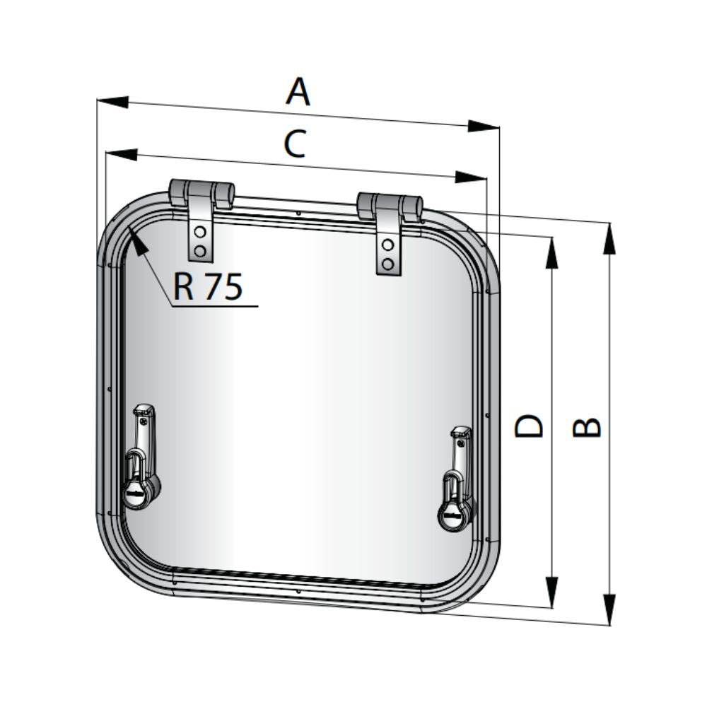 Vetus Hatch Planus Ventilation Category AII (300x230mm Cut Out)_Additional1