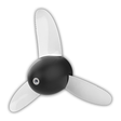 Watt & Sea 240mm three-blade weedless propeller