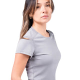 Zhik T-Shirt - UV Active Short Sleeve - Grey (Women) (ATP-0075-W-GRY-LLL)