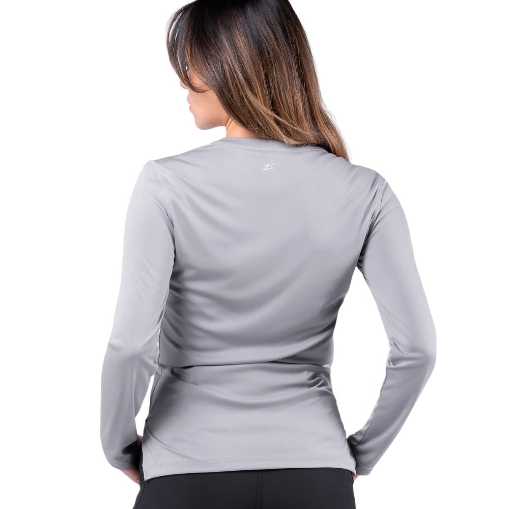 Zhik T-Shirt - UV Active Long Sleeve - Grey (Women) (ATP-0070-W-GRY-LLL)