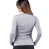 Zhik T-Shirt - UV Active Long Sleeve - Grey (Women) (ATP-0070-W-GRY-LLL)