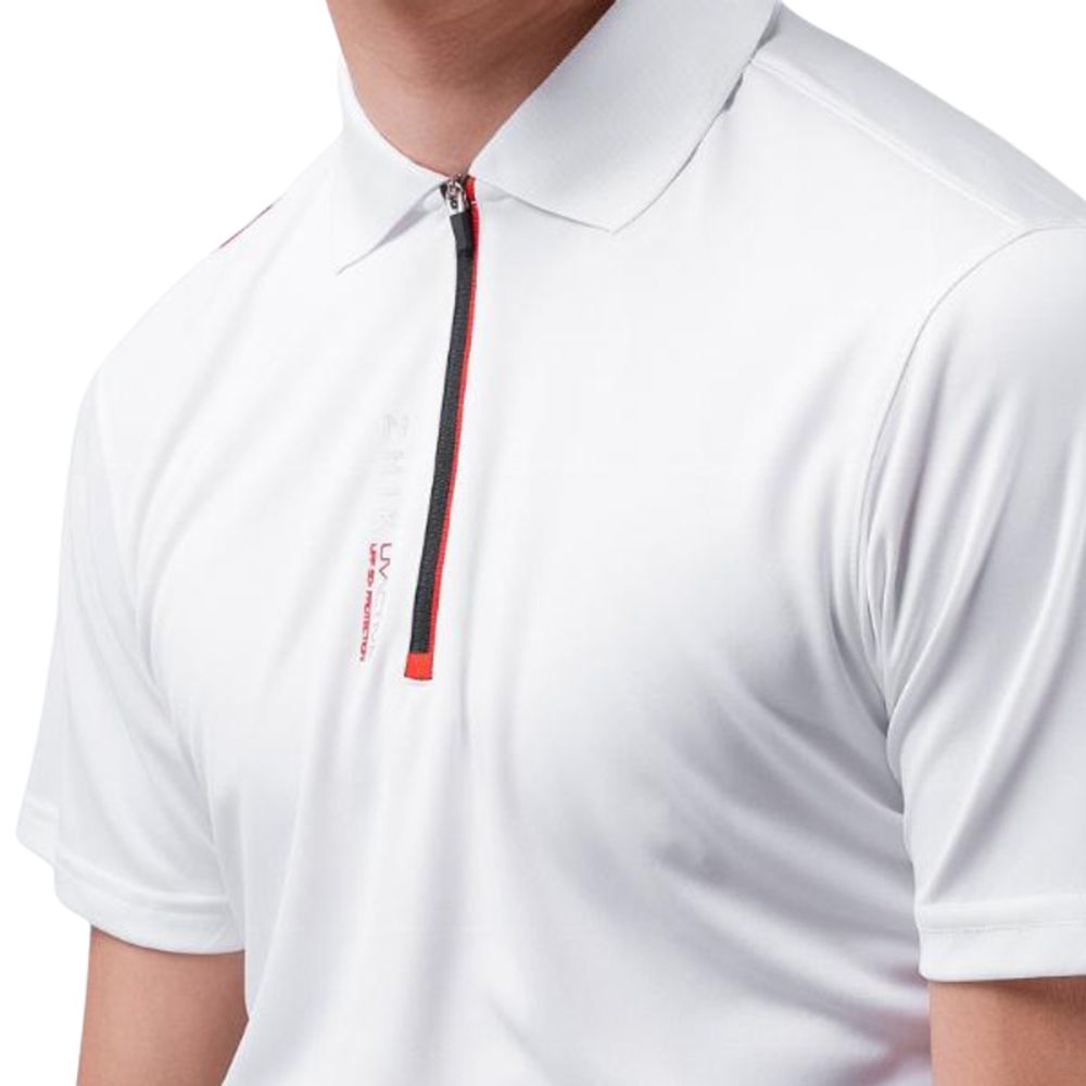 Zhik UV Active Zip Sports Polo - White (ATP-0085-M-WHT-LLL)