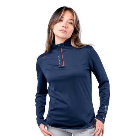 Zhik UVActive High Collar 1/4 Zip Top - Women (Navy)