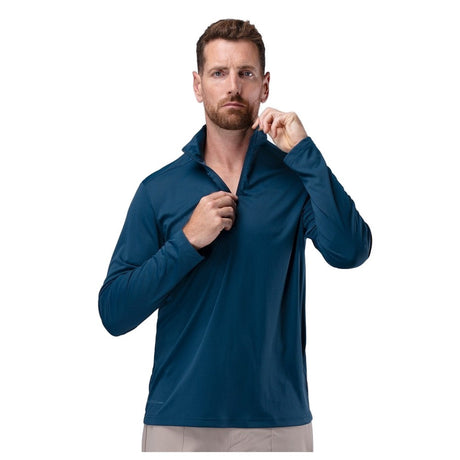 Zhik UVActive Zip Long Sleeve Tech Top - Men (Deep Teal)
