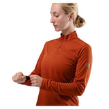 Zhik UVActive 1/4 Zip L/S Womens Top - Red Earth