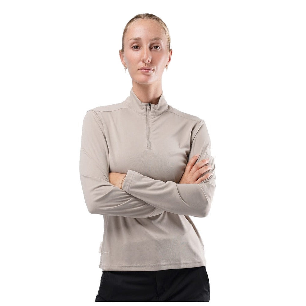 Zhik UVActive Zip Long Sleeve Tech Top - Women (Stone)