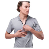 Zhik UVActive Zip Sports Polo - Men (Grey)