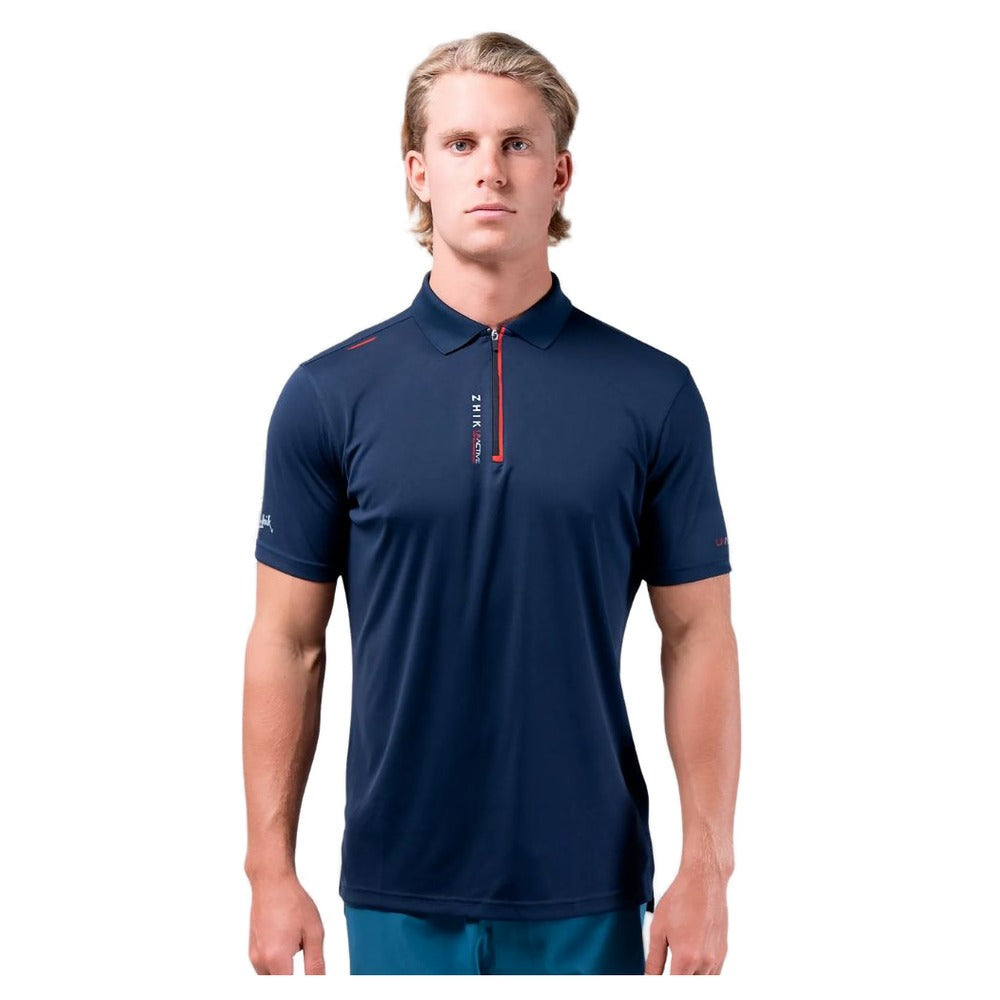 Zhik UVActive Zip Sports Polo - Men (Navy)