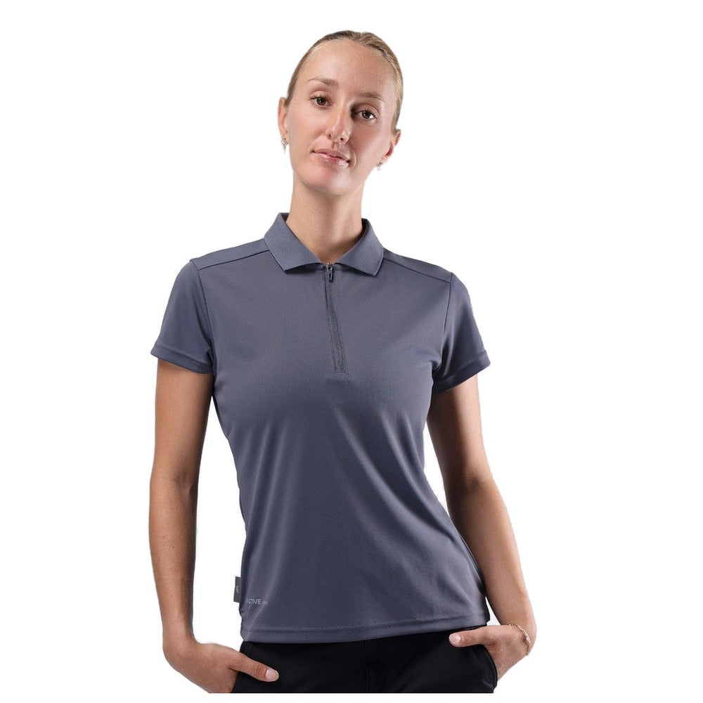 Zhik UVActive Short Sleeve Polo - Women (Slate)