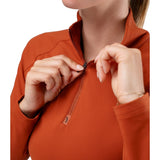 Zhik ZhikMotion 1/4 Zip L/S Top Womens - Red Earth