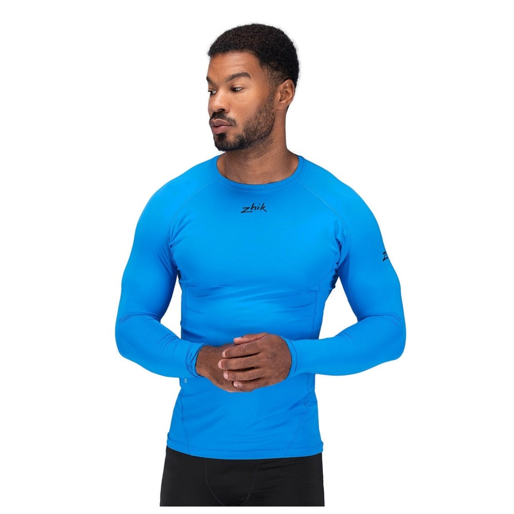 Zhik Eco Spandex Light Long Sleeve Baselayer Top - Men (Cyan)