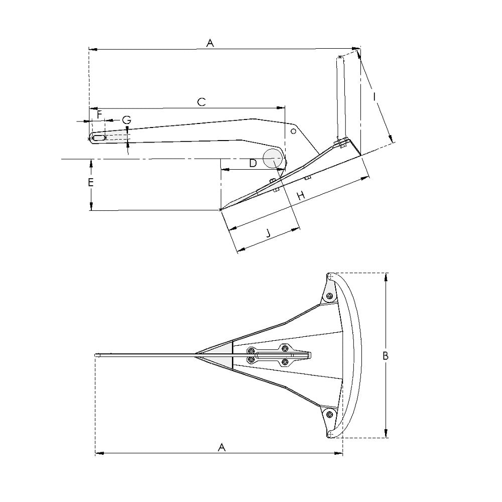 Mantus M1 Anchor - dimension drawing
