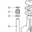 Lewmar Washer - exploded view drawing from the Lewmar manual