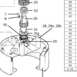 Lewmar Sleeve Bridge Piece - exploded view drawing from the Lewmar manual