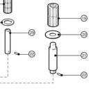 Lewmar 66 Gear Spindle - exploded view drawing from the Lewmar manual