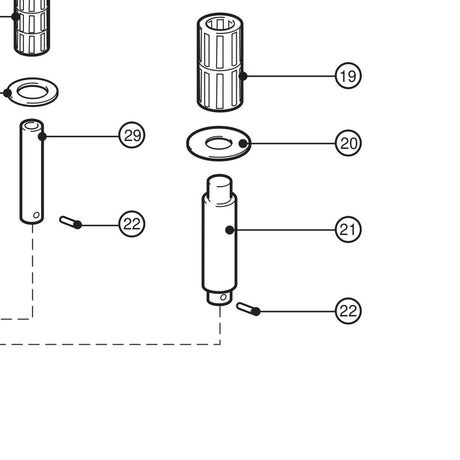 Lewmar 66 Gear Spindle - exploded view drawing from the Lewmar manual