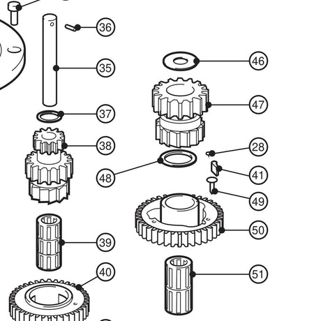 Lewmar Washer 65 - exploded view drawing from the Lewmar manual