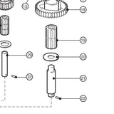 Lewmar Washer 55/65 - exploded view drawing from the Lewmar manual
