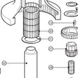 Lewmar Drum Washer 55/65 - exploded view drawing from the Lewmar manual